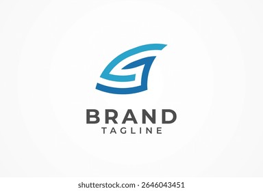 Letter S Logo, Iconic Letter S forms shark fins logo design, vector illustration
