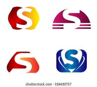 Letter S logo Icons Set Vector Graphic Design
