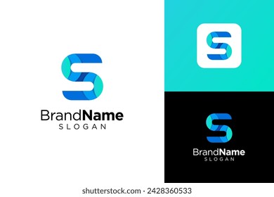 Idea del logotipo de la letra S para diversos tipos de negocios y empresa