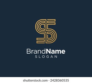 Idea del logotipo de la letra S para diversos tipos de negocios y empresa