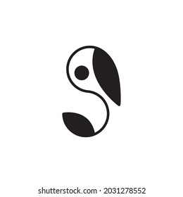 
letter s logo illustration bird vector design template