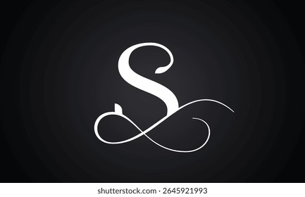 Letter s logo with infinity combination. Modern trendy initial luxury s letter logo design. Royal premium letter s logo design vector template.