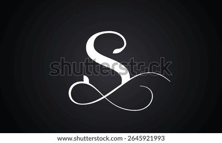 Letter s logo with infinity combination. Modern trendy initial luxury s letter logo design. Royal premium letter s logo design vector template.