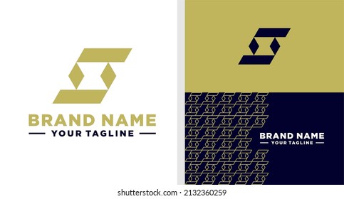 LETRA S LOGO LUXURO MONOGRAMA EDITABLE