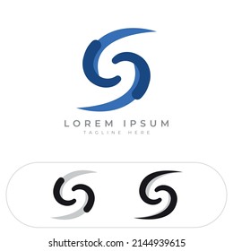 Letter S logo mark monogram logo design
