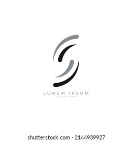 Marca del logotipo de la letra S diseño del logotipo en monograma