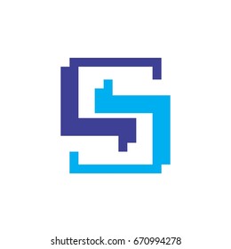 letter s  logo, letter s maze logo