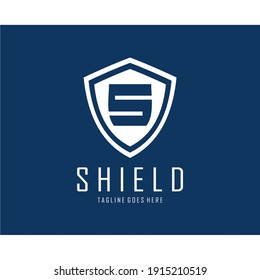letter S logo in the middle of a shield icon