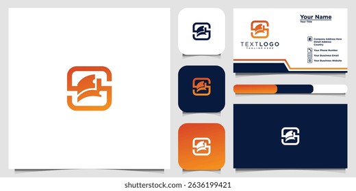 letter S logo Modern Business Branding Identity Mockup Featuring Abstract Icon and Business Card