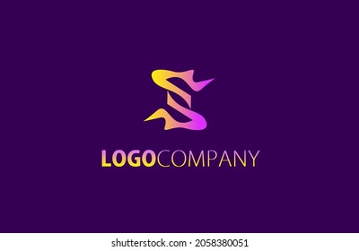 logotipo de letra S plantilla creativa moderna