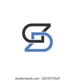 Logo de la carta S con idea de diseño creativo moderno