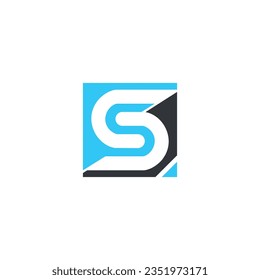 Letter S logo with modern creative design idea