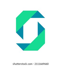 The letter s logo is modern, simple, elegant and future, very suitable for viewing on various screen and paper displays