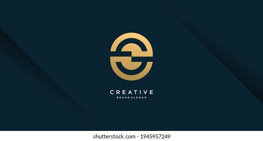 Letter S logo with modern unique golden concept for initial or company Part 2