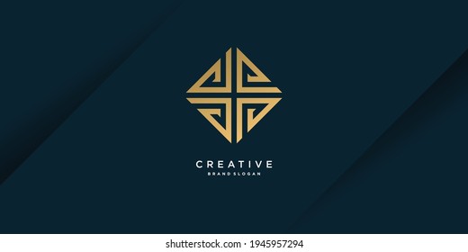 Logo de la letra S con concepto de oro único y moderno para la parte inicial o la empresa Parte 12