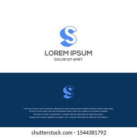 Letter S Logo Monogram. Creative Trendy emblem design template. Graphic Alphabet Symbol for Corporate Business Identity. Vector graphic element