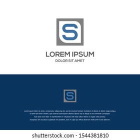 Letter S Logo Monogram. Creative Trendy emblem design template. Graphic Alphabet Symbol for Corporate Business Identity. Vector graphic element
