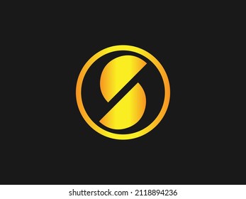 Letter S Logo Monogram. Round S letter symbol built from circle. Creative Trendy emblem design template. Graphic Alphabet Symbol for Corporate Business Identity. Vector graphic element