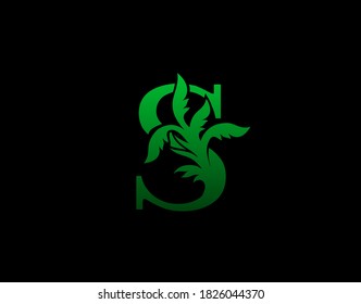 Letter S logo Nature concept, Abstract green tree and leaf symbol, initials S icon natural design Stock Vector