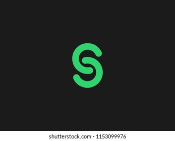 letter s logo with negative space effect for illustration use