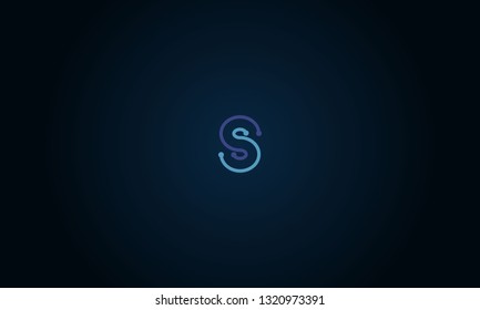 LETTER S LOGO WITH NEGATIVE SPACE EFFECT FOR LOGO DESIGN OR ILLUSTRATION USE