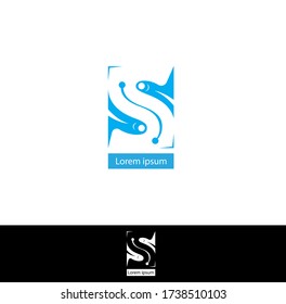 la letra es el logo con espacio negativo.