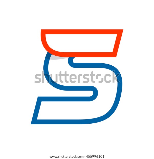 Letter S logo with red\
wing. Sport elements for sportswear, t-shirt, banner, card, labels\
or posters.