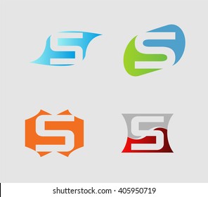 Letter S logo set
