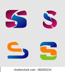 Letter S logo set
