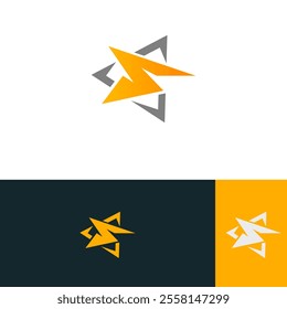 letter S logo with shield triangle, modern design concept for your brand or etc