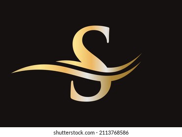 Letter S Logo Sign Design Water Stock Vector (Royalty Free) 2113768586 | Shutterstock