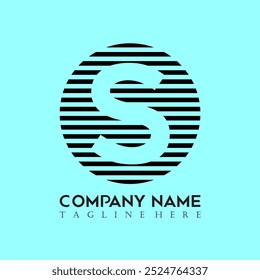 El logotipo de la letra S con un estilo simple y elegante es adecuado para su uso por varias empresas o para uso personal