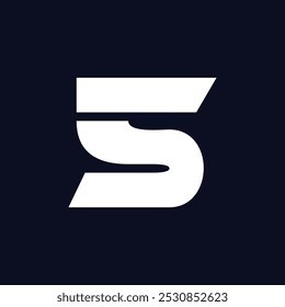 Logotipo de la letra S con diseño de idea simple