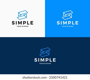 logo de la letra s, símbolo simple letra S