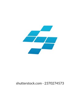 Letter S Logo with Solar Elements