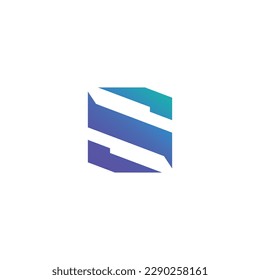 letter s logo suitable for mechanical and electronics fields. Vector