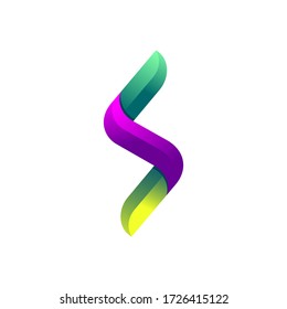 logotipo de letra S y símbolo / elemento con color completo 