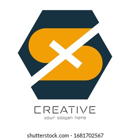 Logo-Symbol des Buchstaben S. Erstmaliges Monogramm-Logo. Kann für jedes Unternehmen oder Unternehmen verwendet werden.