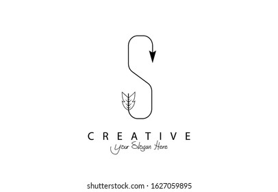 Letter S logo or symbol vector illustration