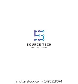 Letter S Logo Tech, 