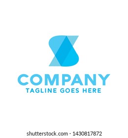 Letter S Logo For Technology design with Blue Color vector concept and Font icon. Digital logo for Media,Marketing, Company and Business.