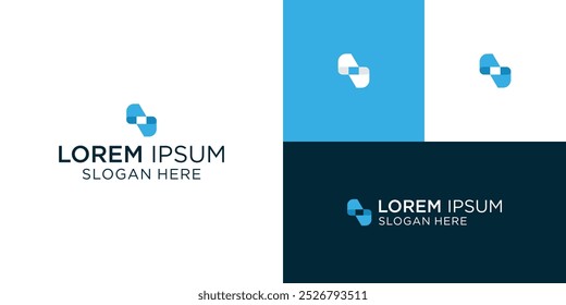 letter s logo, technology logo design concept template