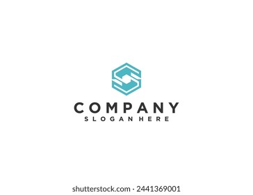 letter S logo for technology, internet, web