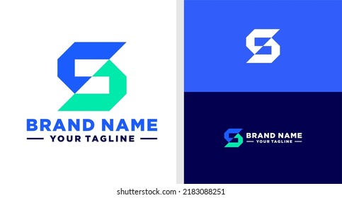 LETTER S LOGO TECHNOLOGY MODERN EDITABLE
