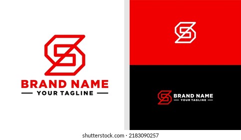 LETTER S LOGO TECHNOLOGY MODERN LINE EDITABLE