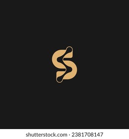 Plantilla de logotipo de la letra S, icono en negrita de S,
