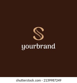 Letter S Logo Template coffee bean arabica robusta
