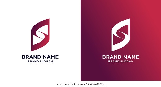 Letter S logo template with creative abstract style Premium Vector