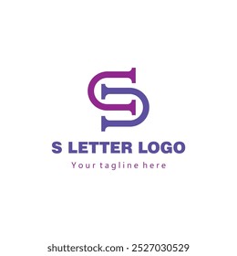 letter S logo template design abstract illustration vector