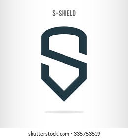 Letter S logo template. The letter S in the form of shield